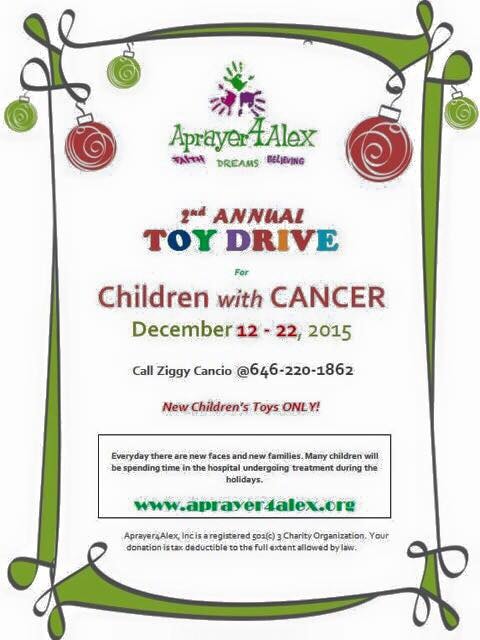 Toy drive poster — children cancer charity