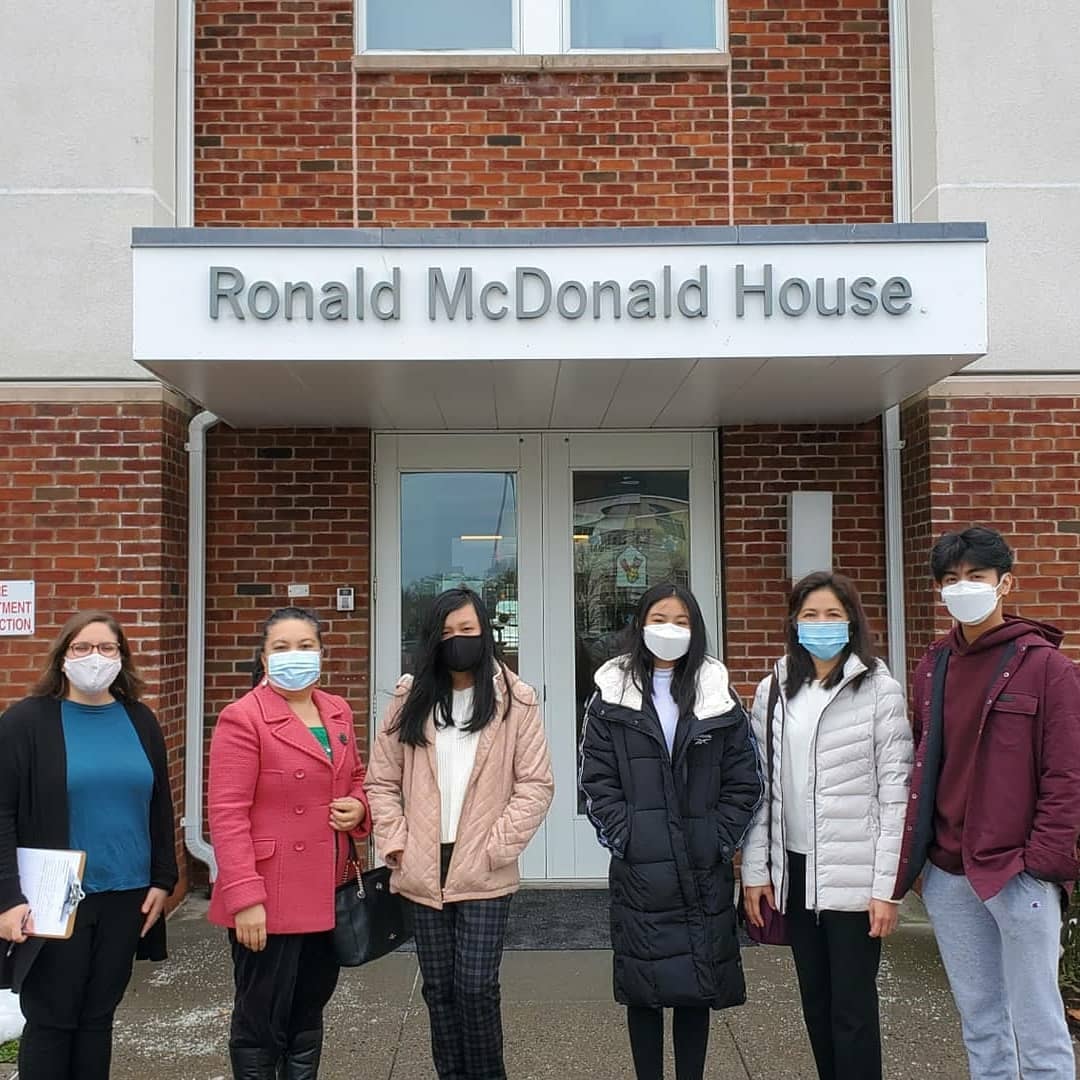 Group standing outside Ronald McDonald House
